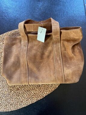 Banana Republic Tan Brown Suede Tote Bag